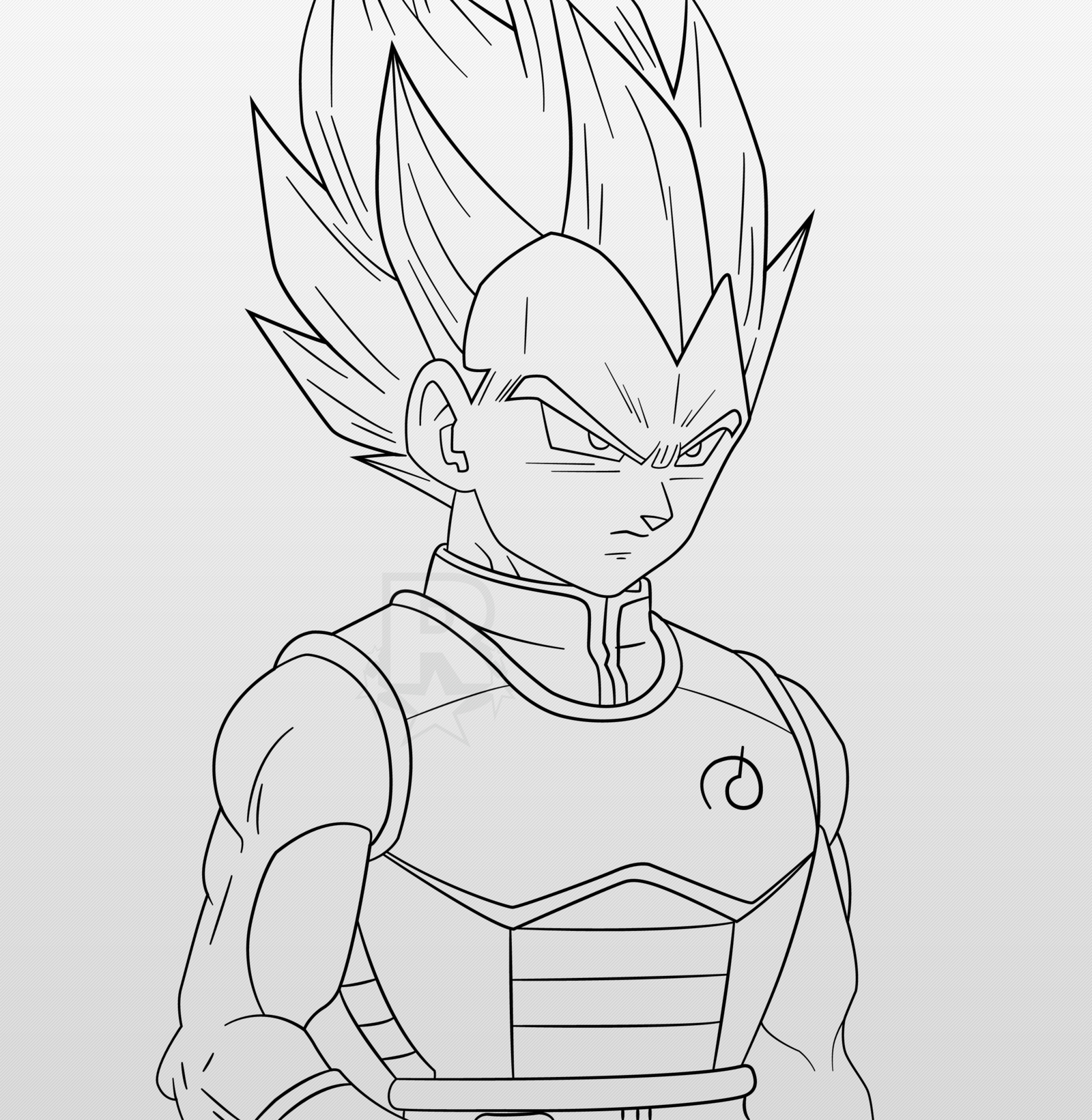 Dragon Ball: Dragon Ball Z Vegeta Super Saiyan Drawing pour Coloriage Dessin Vegeta