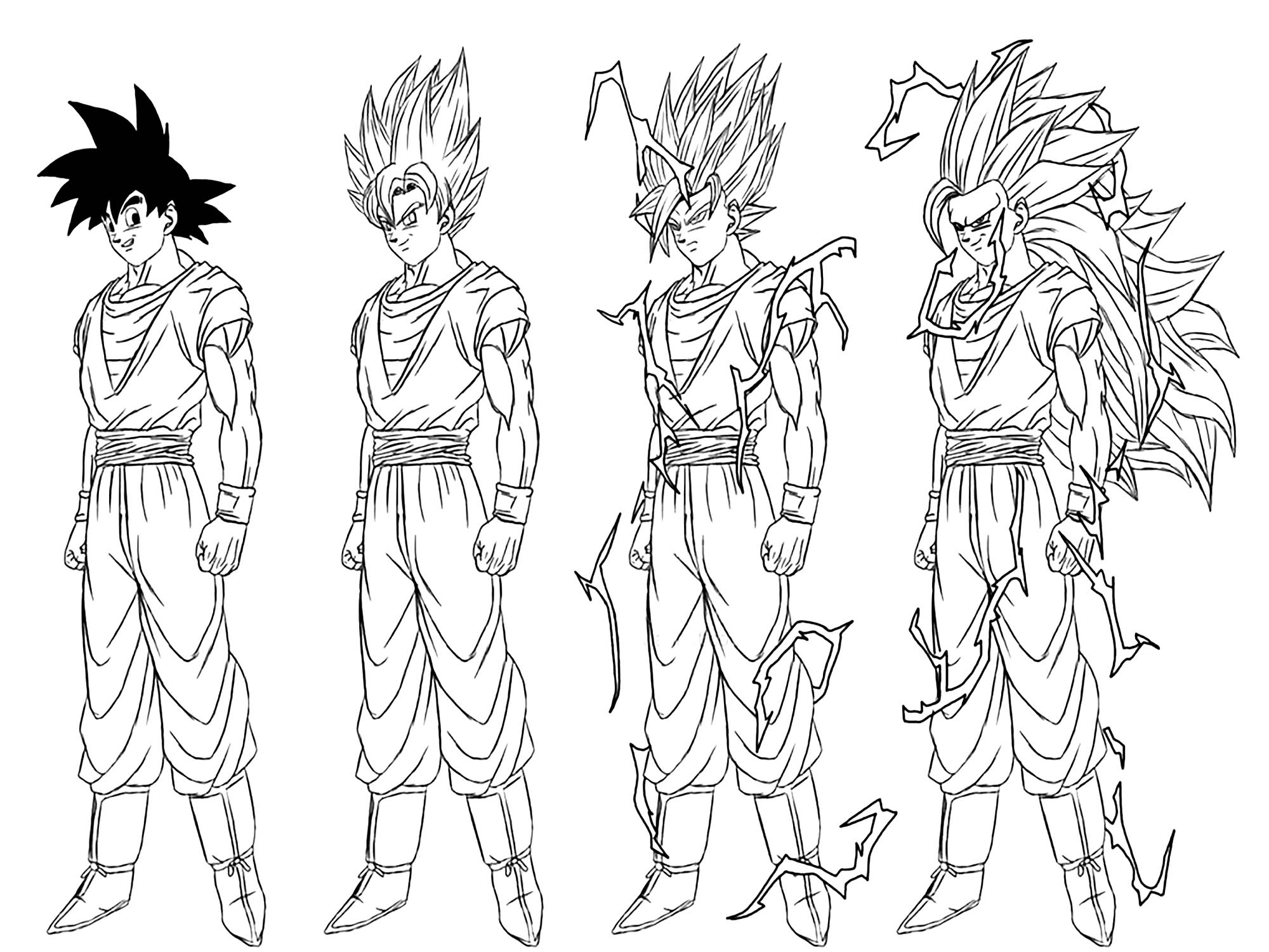Dragon Ball Gratuit 7 - Coloriage Dragon Ball Z concernant Coloriage Dragon Ball Z,