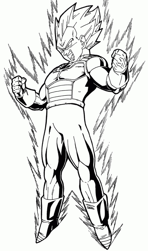 Dragon Ball Z Vegeta Coloring Pages - Coloring Home destiné Dragon Ball Z Dessin Tuto,