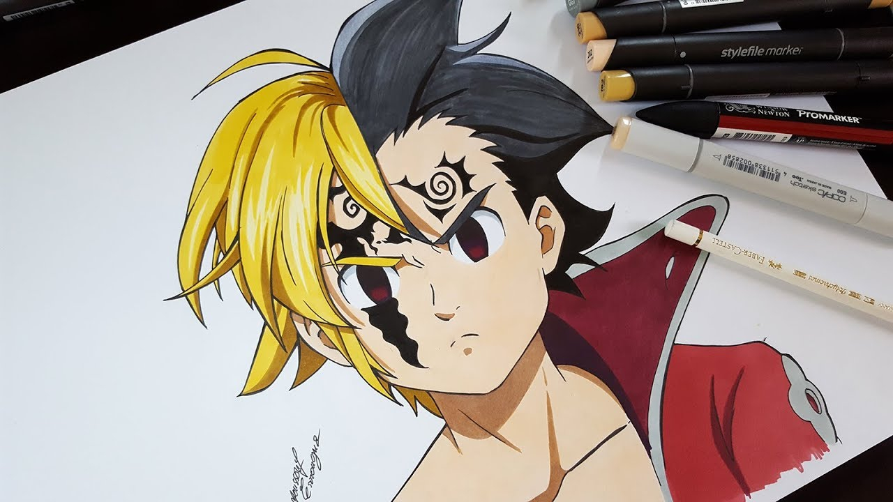 Drawing Meliodas &amp;amp; Zeldris From Seven Deadly Sins (Nanatsu pour Dessin Youssouf Errougua,