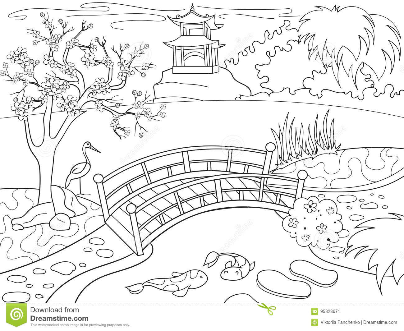 √ Dessin Jardin Japonais | Mon Blog Jardinage concernant Coloriage Dessin Japonais