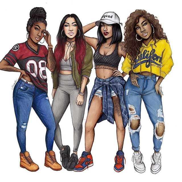 ♚Pinterest:@Bbgxloni♛ | Illustrations | Dessin De Fille encequiconcerne Dessin 4 Bff,