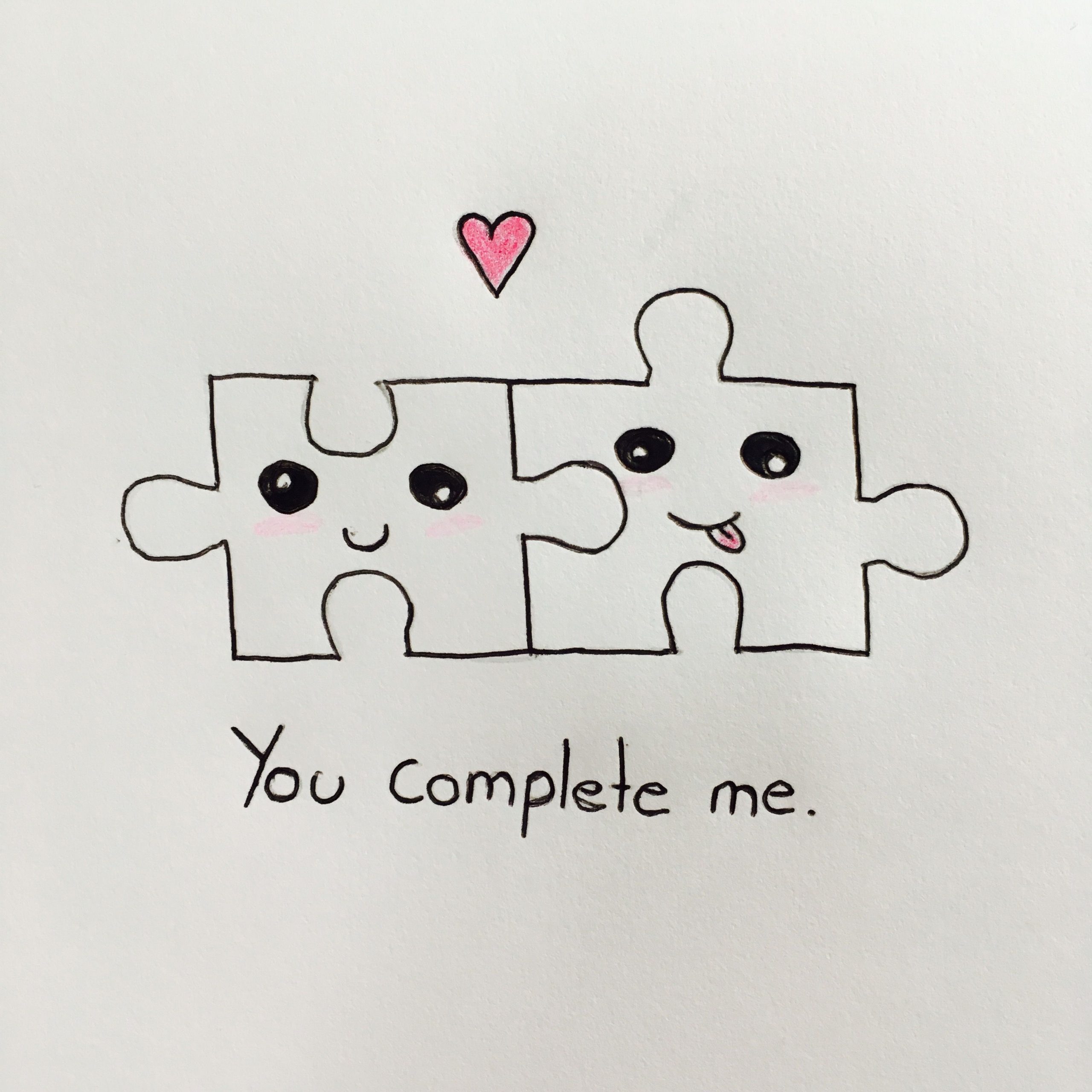 ♡Puzzle Pieces♡Drawing♡ | Puzzle Drawing, Easy Love dedans Dessin I Love You,