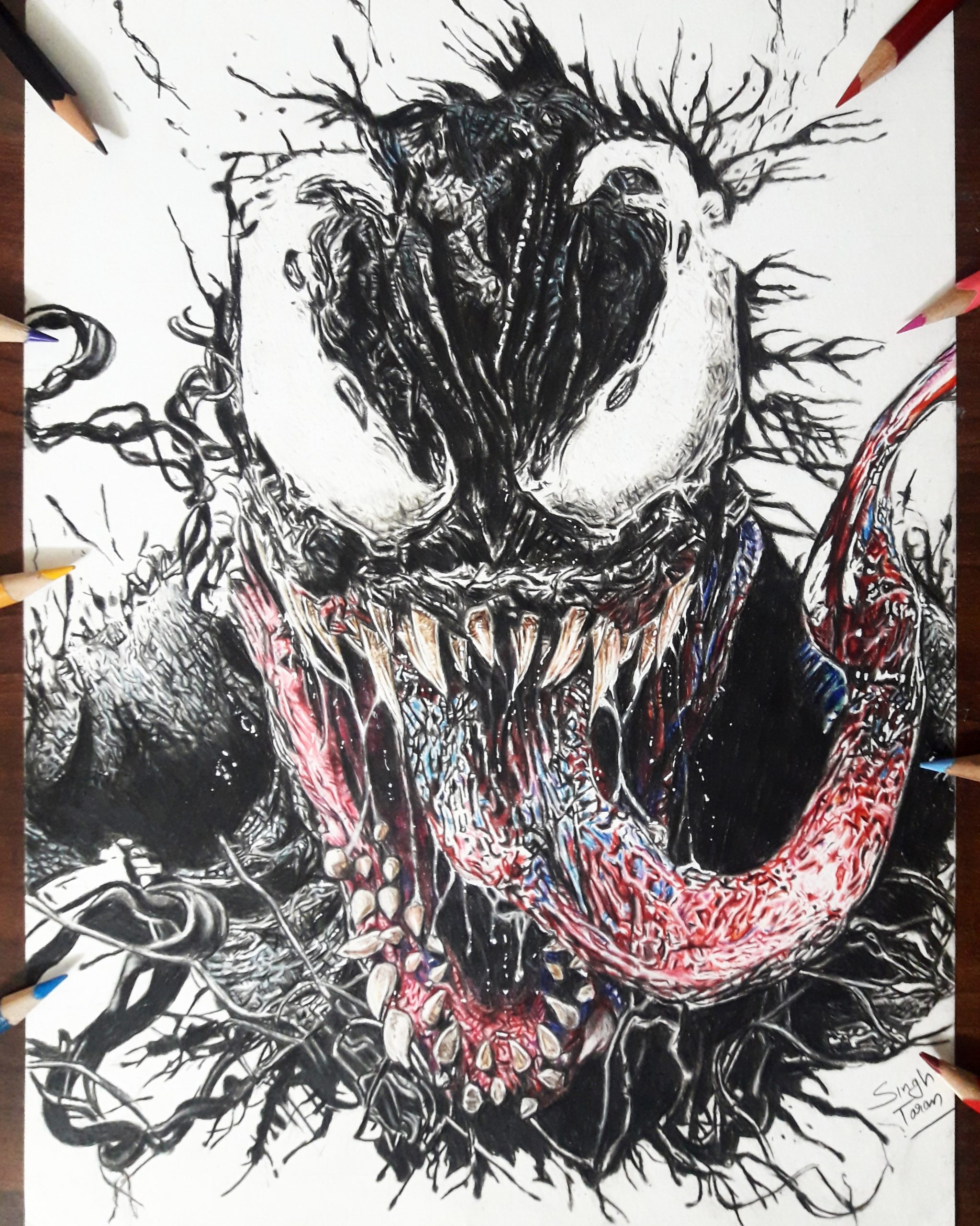 Easy Venom Drawing Pencil - Bestpencildrawing serapportantà Dessin Venom,