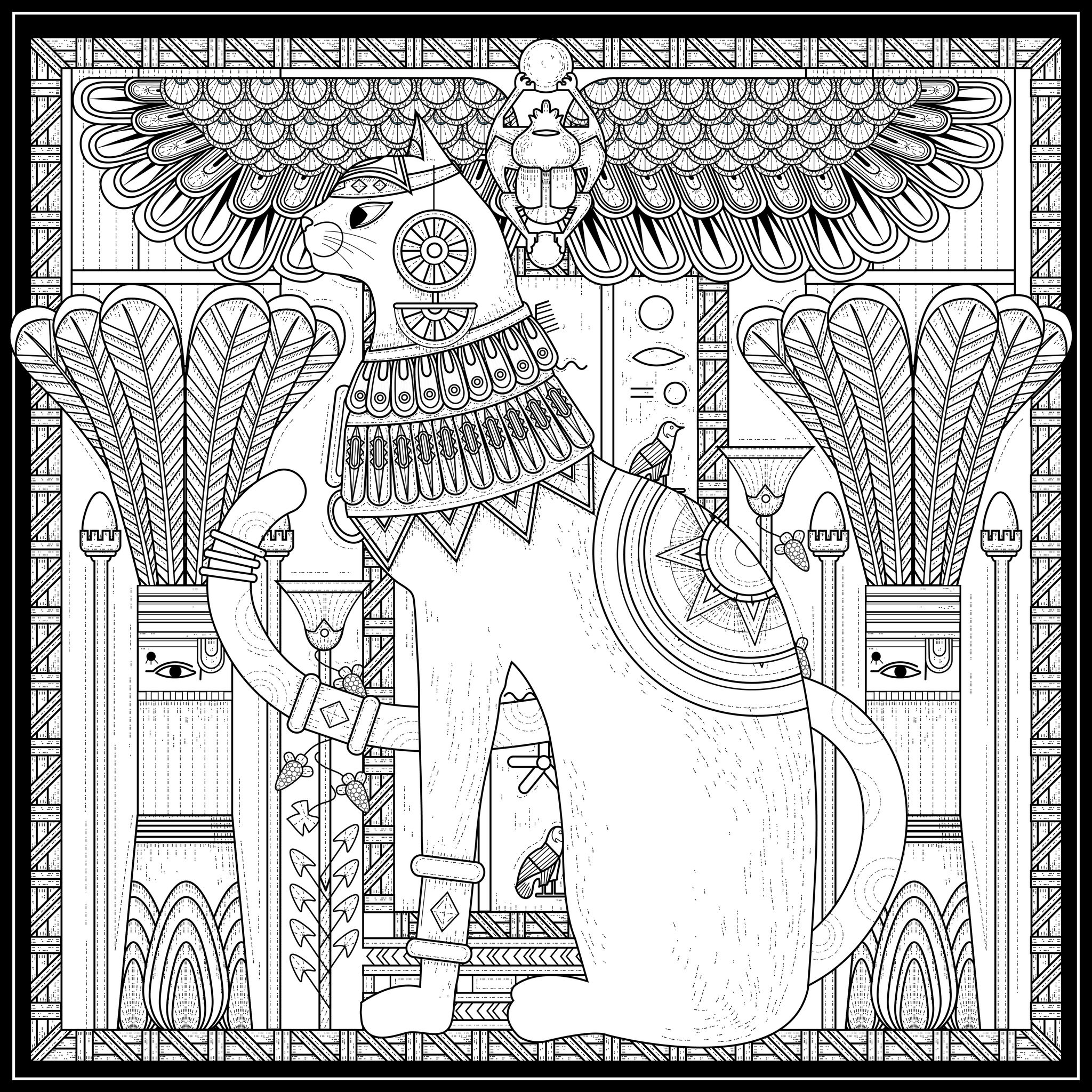 Egypte - Coloriages Difficiles Pour Adultes : Coloriage avec Coloriage Dessin Egypte