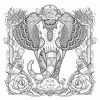Elephant With Patterns - Eléphants - Coloriages Difficiles pour Dessin Elephant