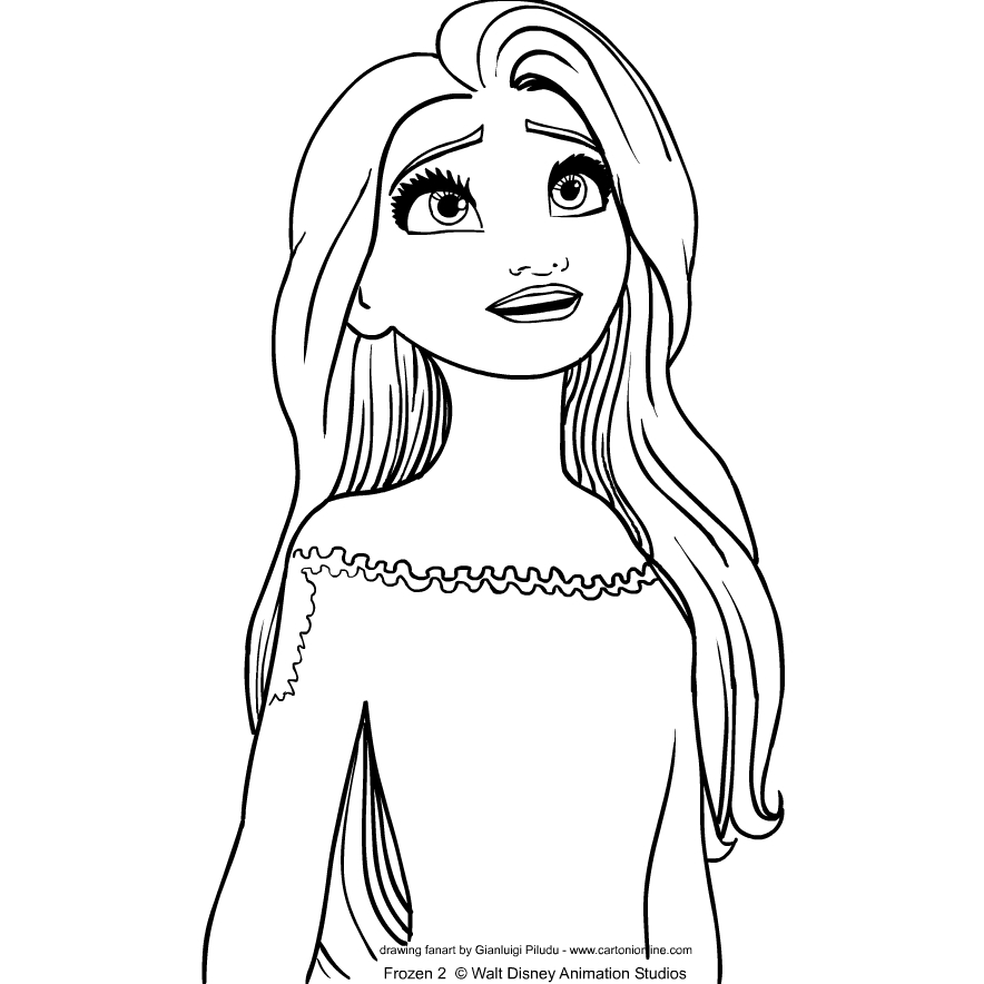 Elsa From Frozen 2 Coloring Page | Coloriage Reine Des dedans Dessin Coloriage Frozen 2