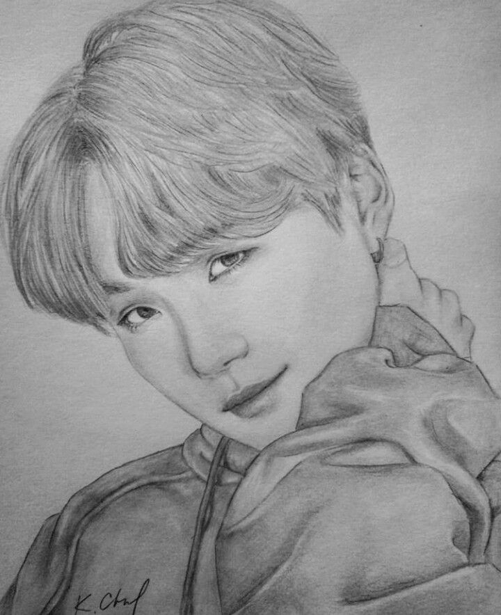 Épinglé Par Beatriz Reis Sur Bts Fanart | Dessin Visage tout Coloriage Bts,