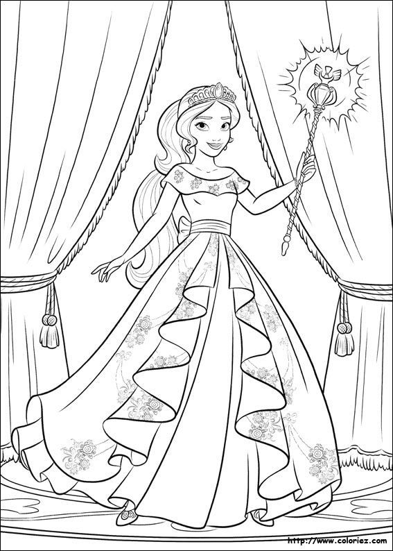 Épinglé Par Marjolaine Grange Sur Coloriage Elena D&amp;#039;Avalor intérieur Dessin Coloriage Elena D&amp;#039;Avalor