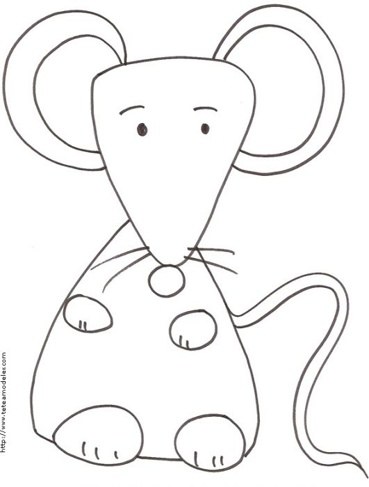 Épinglé Par Nat Sur Animaux | Petite Souris, Coloriage encequiconcerne Dessin Souris