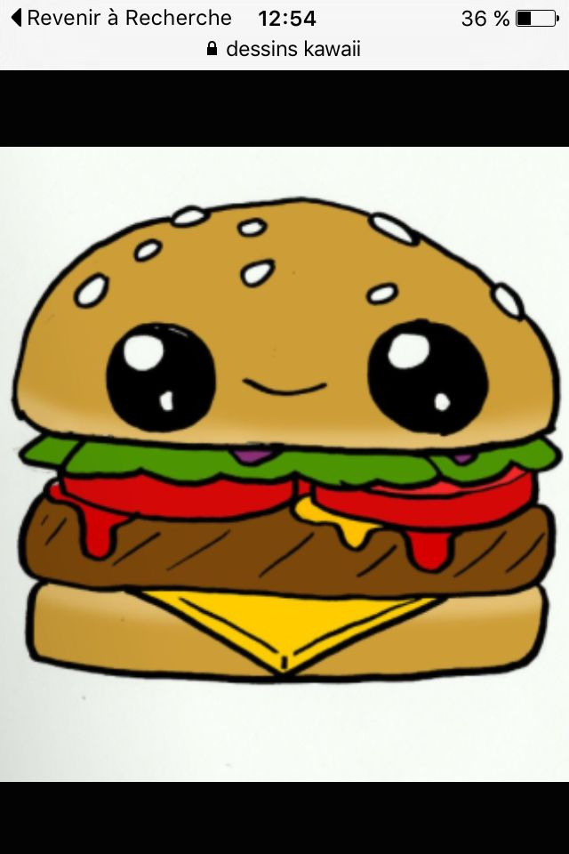 Épinglé Par Sarah_2309🌹 Sur Kawaï | Dessin Hamburger pour Coloriage Dessin Hamburger