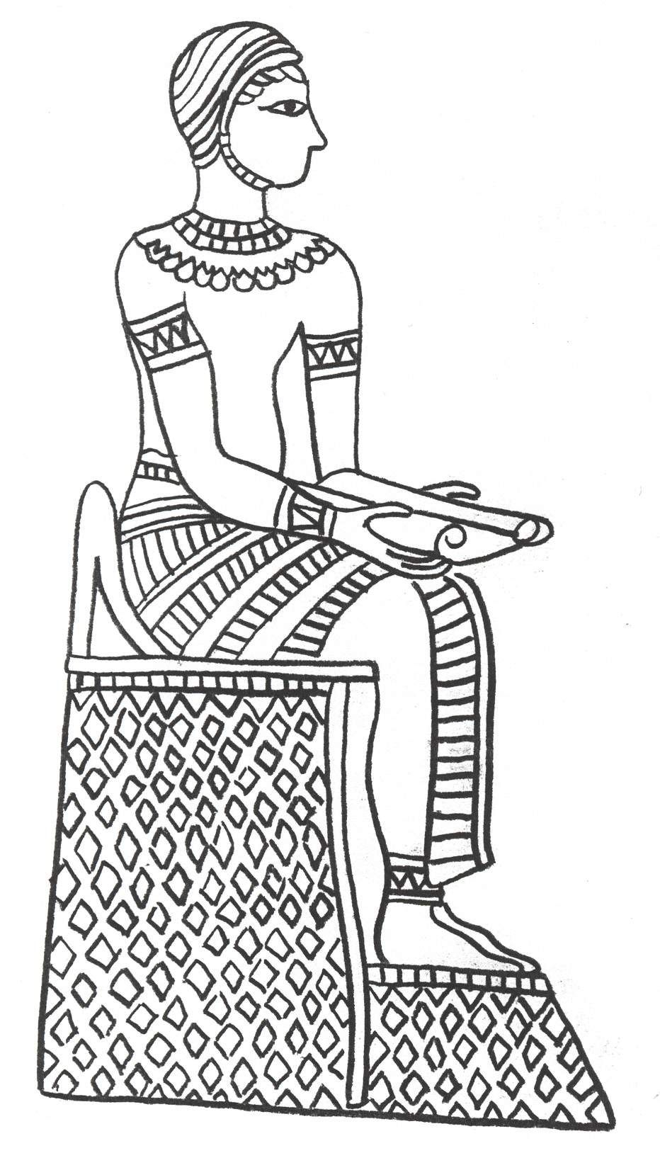 Épinglé Sur Instruction En Famille serapportantà Coloriage Dessin Egyptien