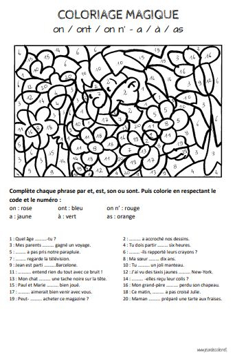 Épinglé Sur Orthographe encequiconcerne Coloriage Magique Son U