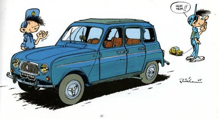 Épinglé Sur Renault R4 serapportantà Dessin 4L