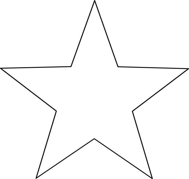 Étoile 5 Branches | Star Template, Star Template Printable à 5 Dessin