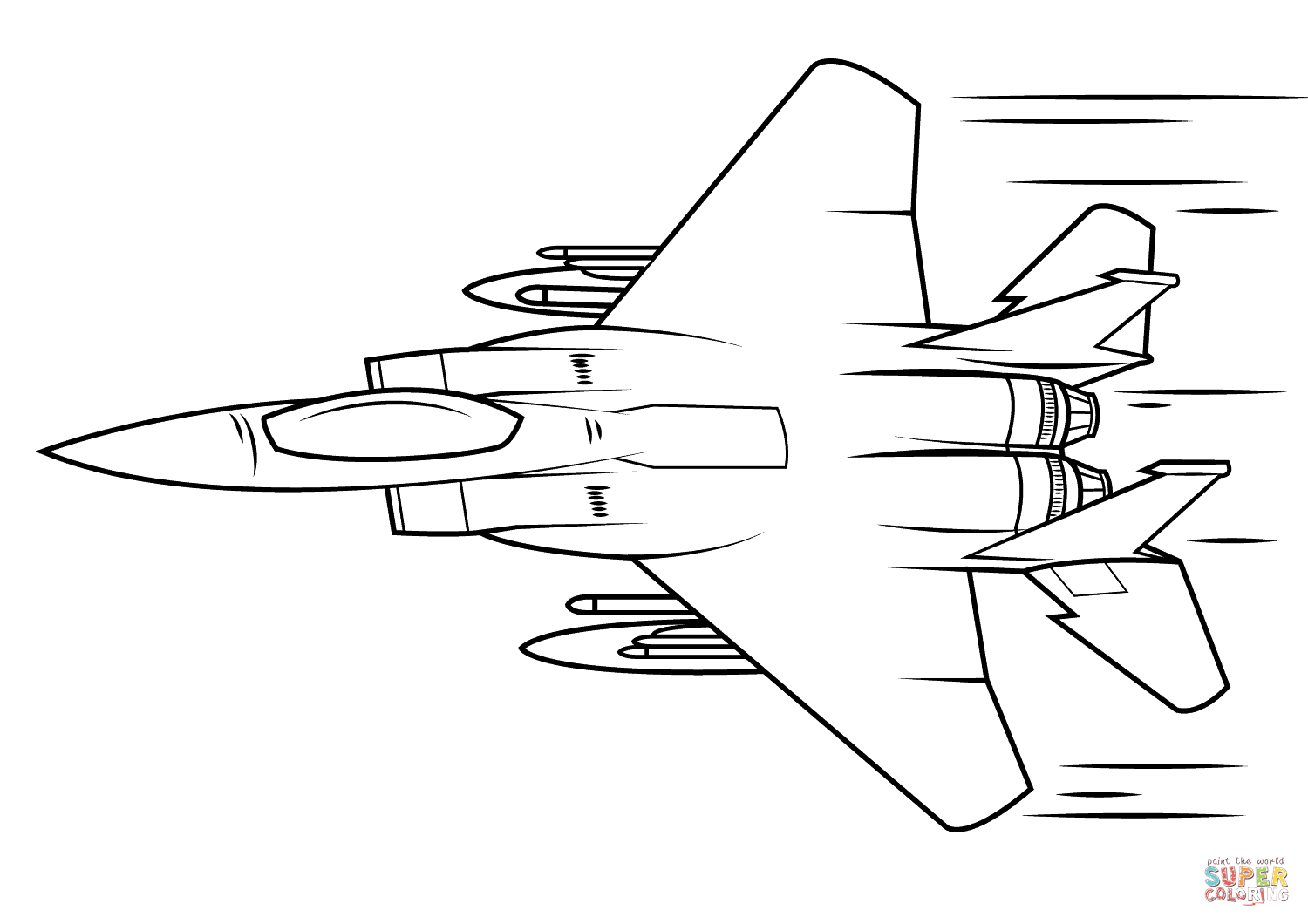 F-15 Eagle Coloring Page | Free Printable Coloring Pages concernant F Dessin