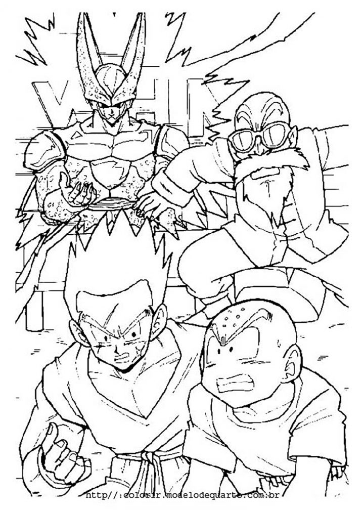 Facile Dragon Ball Tournoi De Cell - Coloriage Dragon Ball encequiconcerne Dessin Coloriage Dragon Ball Z