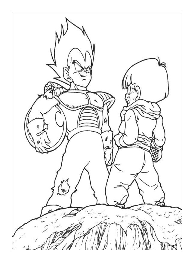 Facile Dragon Ball Vegeta Et Gohan Periode Namek à Coloriage Dessin Vegeta