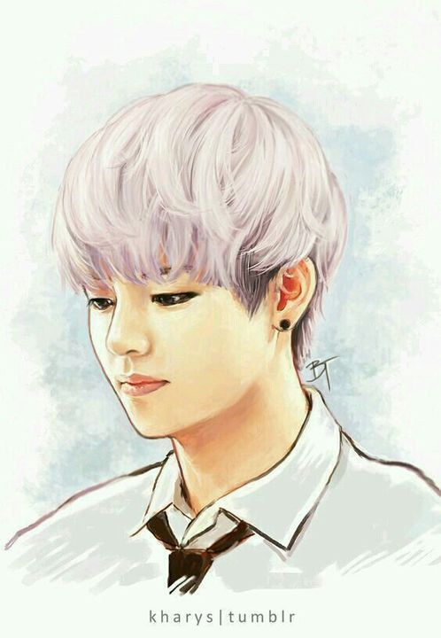 Fanart Bts - V | Bts Fanart, Bts Drawings, Fan Art serapportantà V Dessin