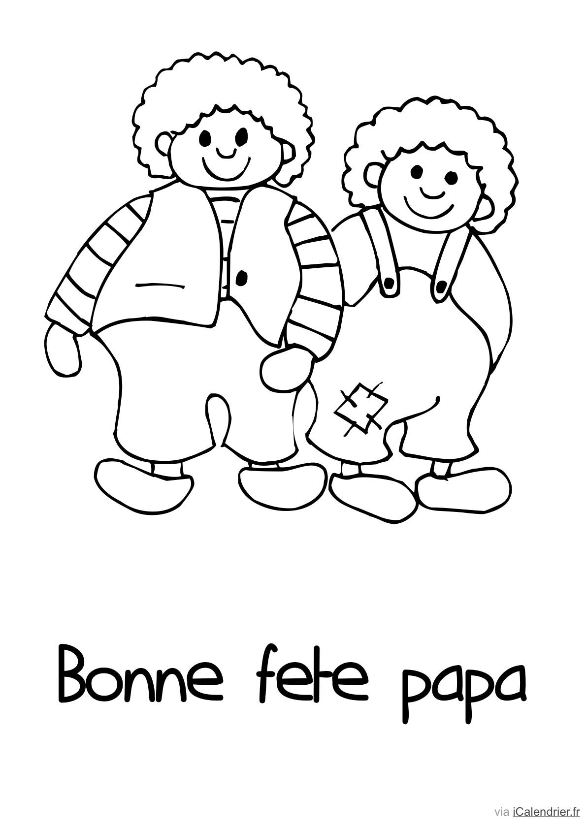 Fête Des Pères - Coloriages À Offrir - Icalendrier serapportantà Coloriage Dessin Fete Des Peres