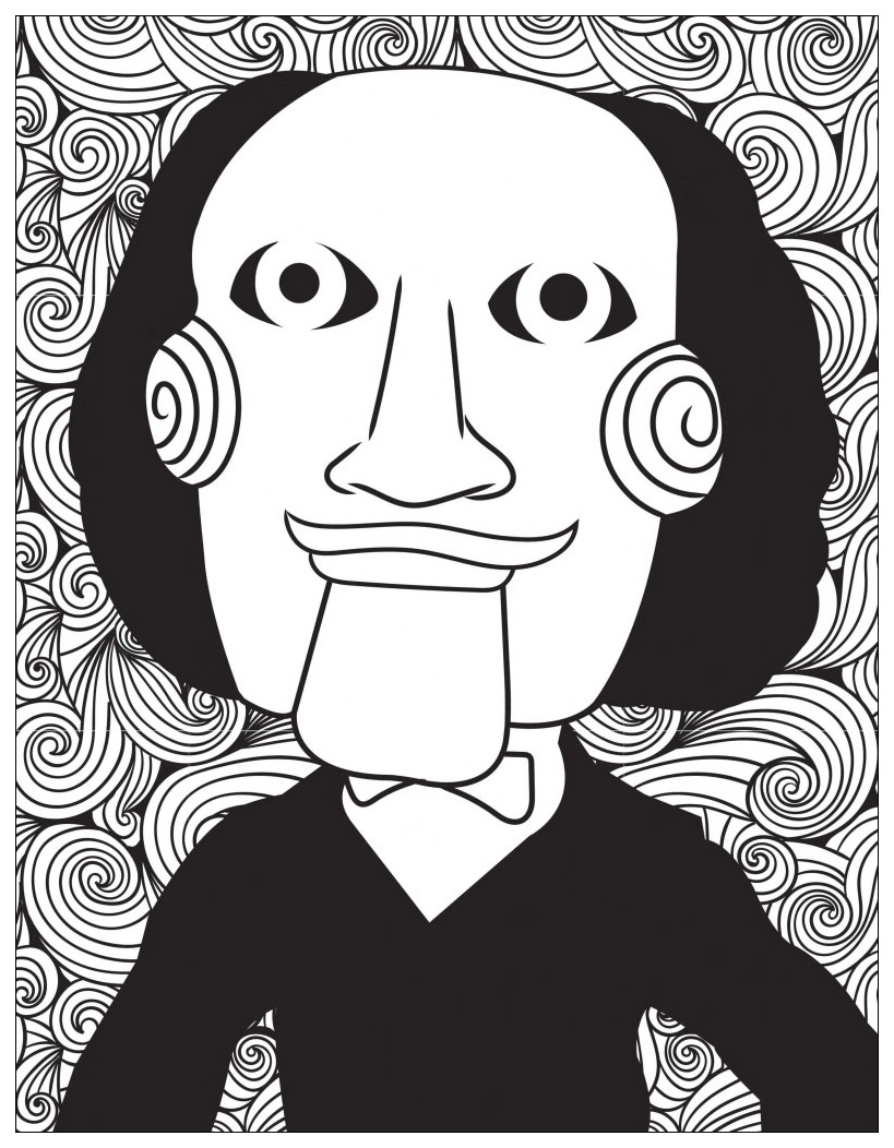 Film Horreur Jigsaw Billy The Puppet - Halloween intérieur Ça Coloriage