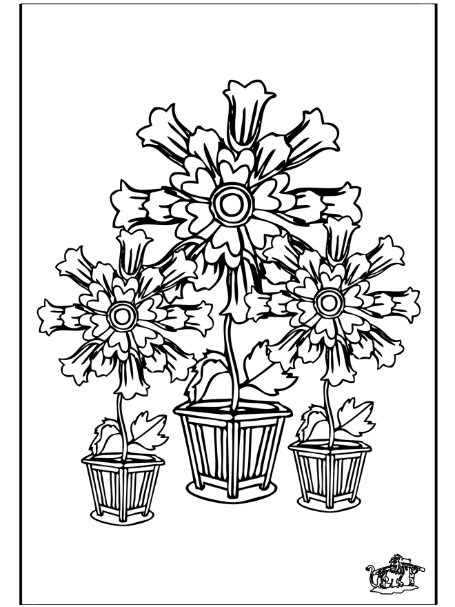 Fleurs 5 - Coloriages Fleurs à Coloriage Fleurs