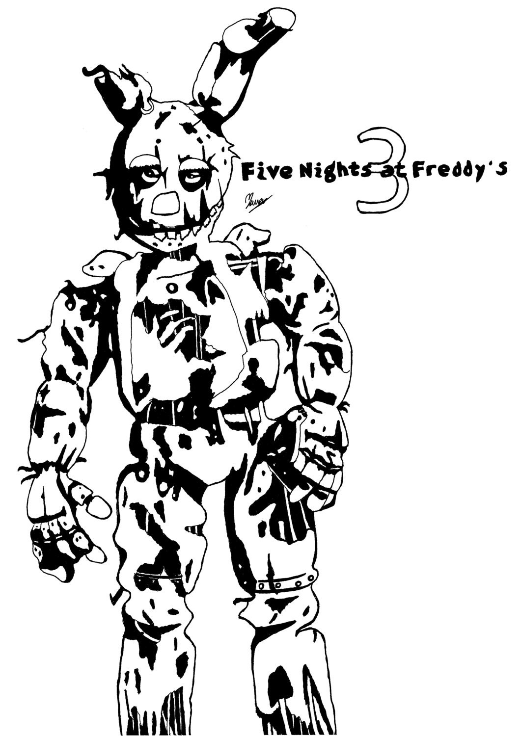 Fnaf Spring Trap - Free Colouring Pages à Coloriage Fnaf 6