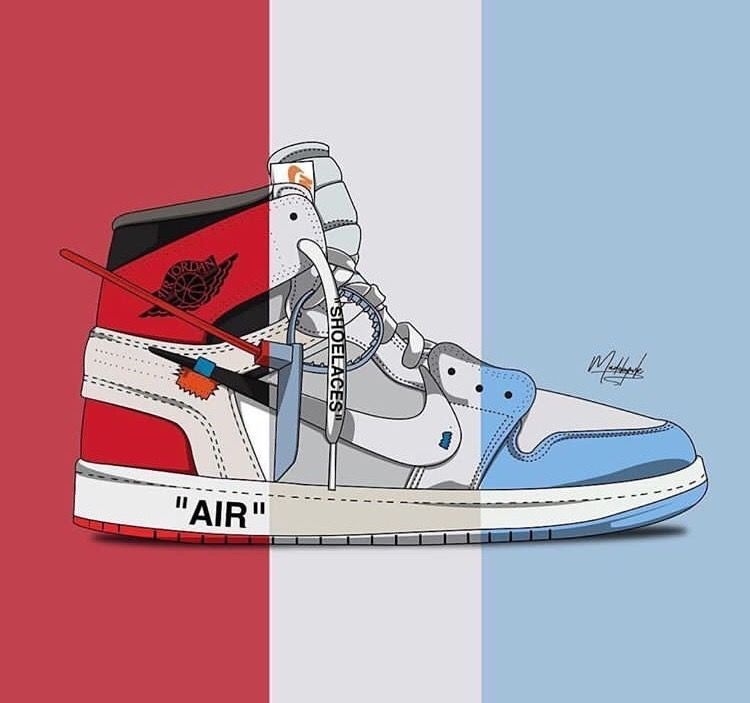 Fond D Écran Nike Off White destiné Air Jordan 1 Dessin