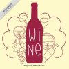 Fond Mignon De Bouteille De Vin Avec Des Dessins | Vecteur avec Coloriage Dessin Bouteille De Vin
