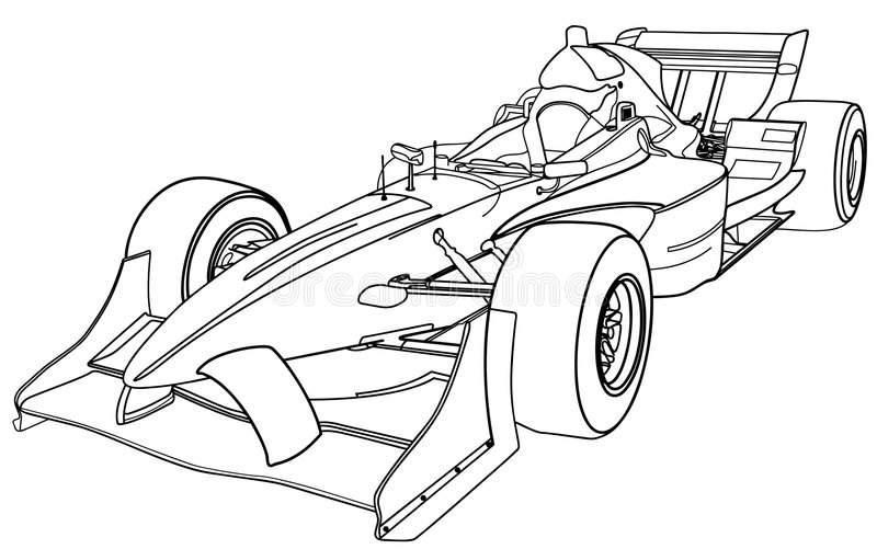 Formula One Car Stock Vector. Illustration Of Illustration pour W Motors Coloriage