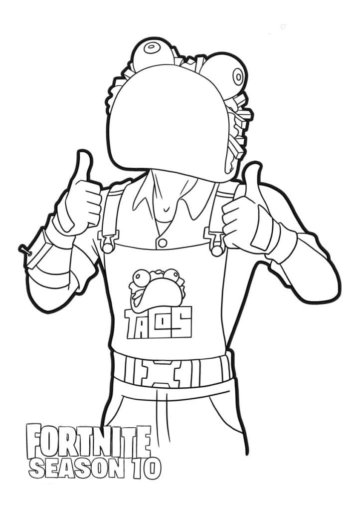 Fortnite Coloriage À Imprimer - Skin, Ikonik, Nomade pour Coloriage Fortnite Saison 8