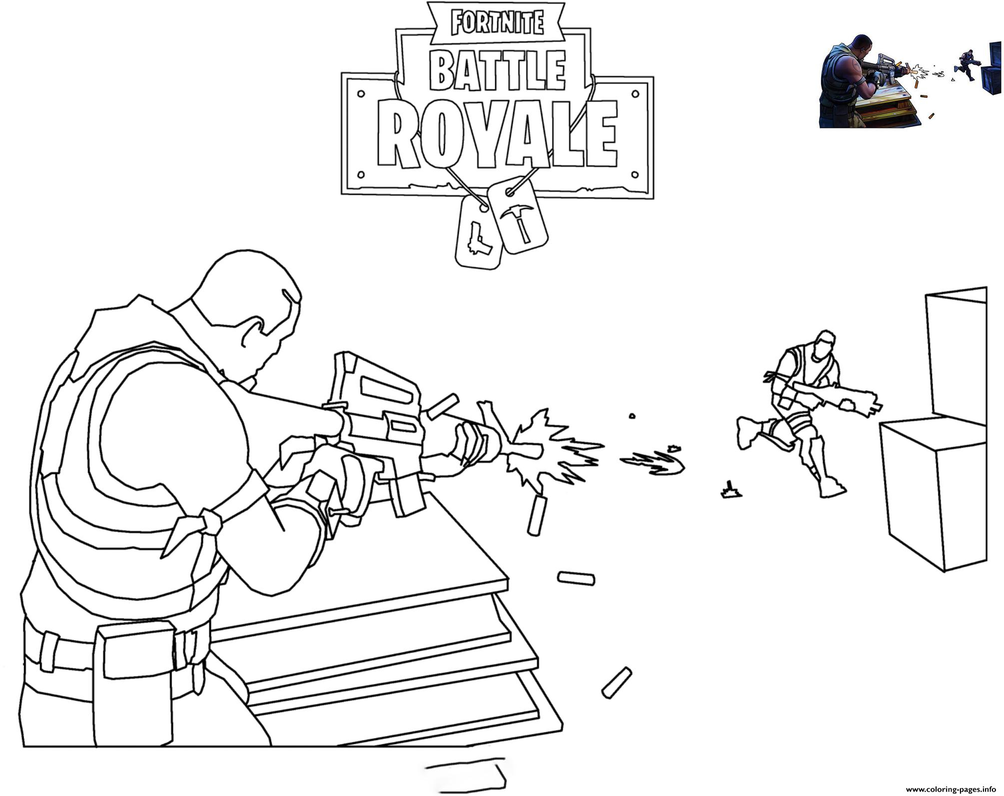 Fortnite Scene Shooting Coloring Pages Printable dedans Coloriage Fortnite Saison 8