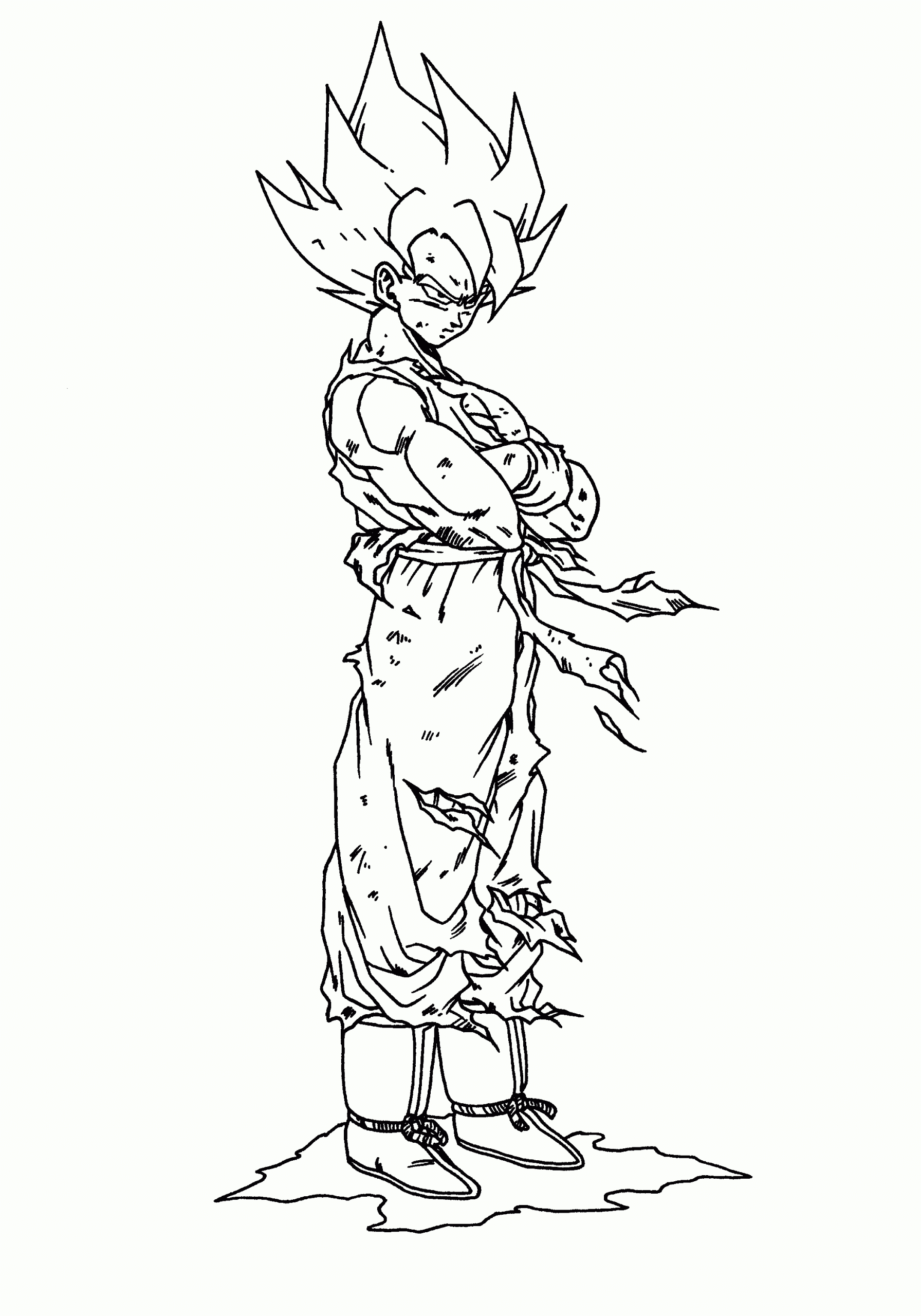 Free Printable Dragon Ball Z Coloring Pages For Kids concernant Coloriage Dragon Ball Z,