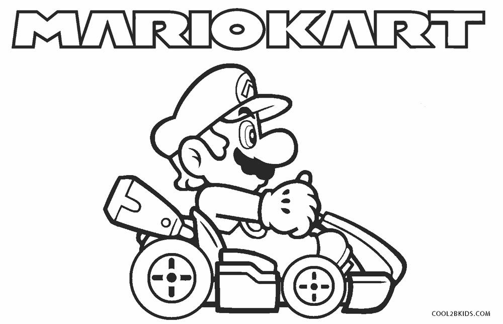 Free Printable Mario Kart Coloring Pages For Kids encequiconcerne Coloriage Mario Kart 8