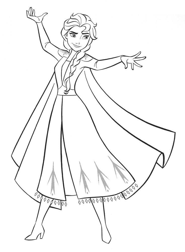 Frozen 2 Free Coloring Pages With Elsa In 2020 | Disney serapportantà Elsa 2 Coloriage