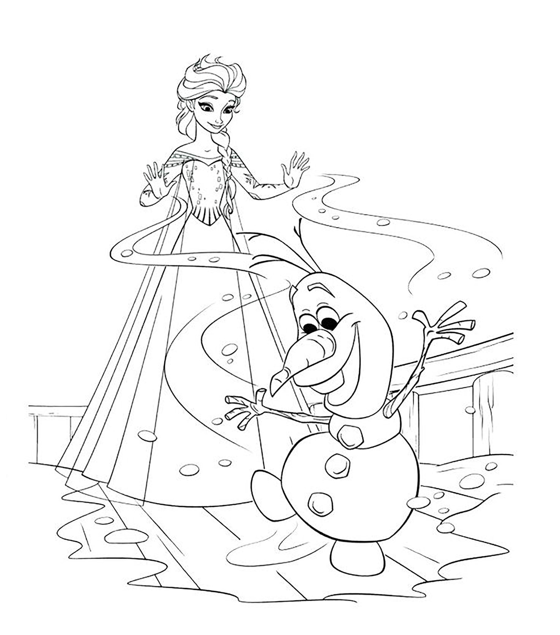 Frozen Free To Color For Children - Frozen Kids Coloring Pages à Dessin Coloriage Frozen 2