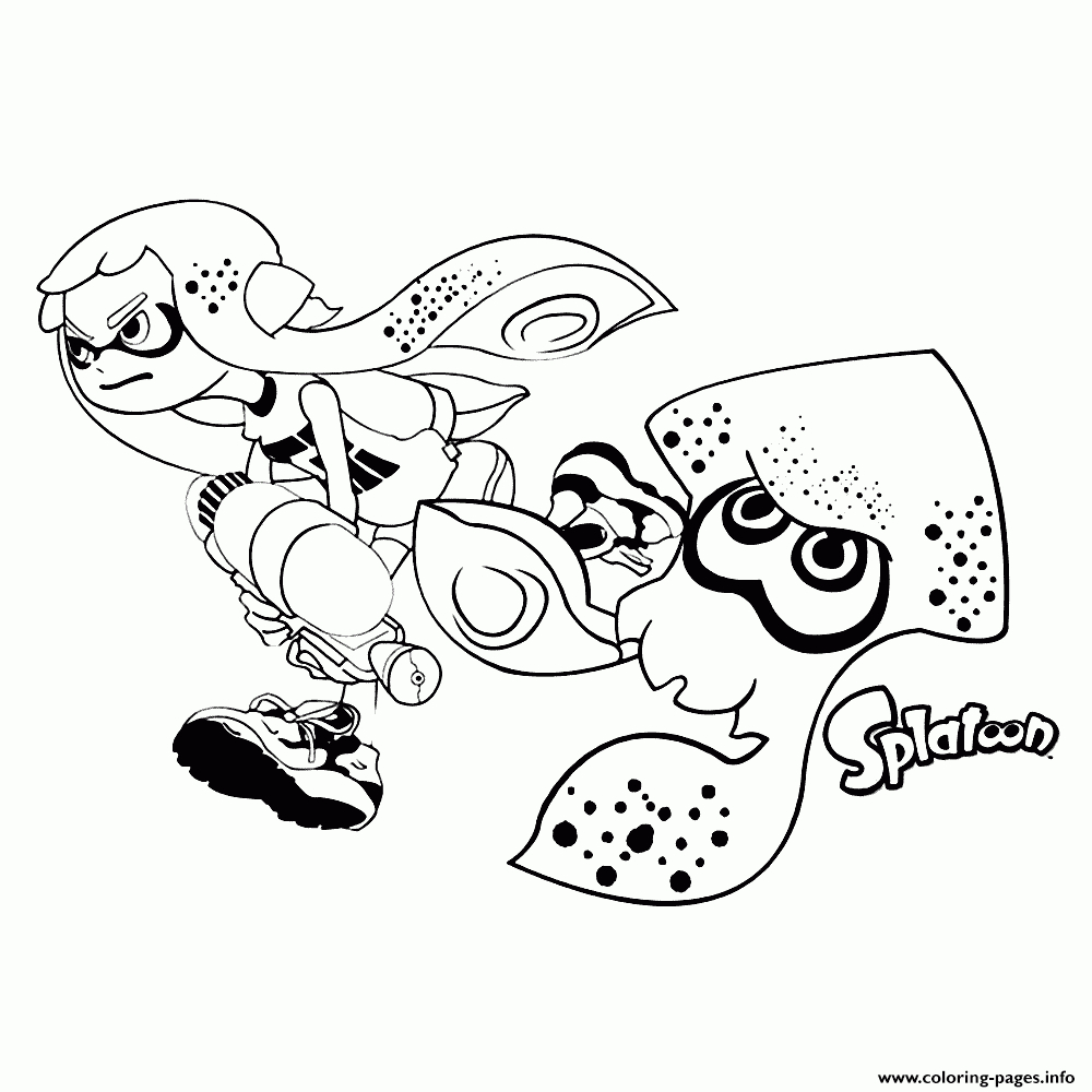 Fun Splatoon Agent 3 Hero Mode Coloring Pages Printable intérieur Dessin Coloriage Splatoon 2