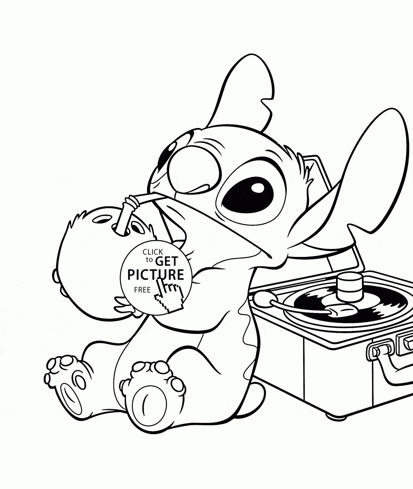 Funny Stitch - Lilo And Stich Coloring Page For Kids pour Coloriage Kawaii Disney