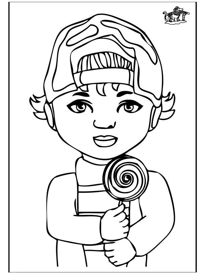 Garçon 1 - Coloriages Enfants pour Coloriage Enfance,