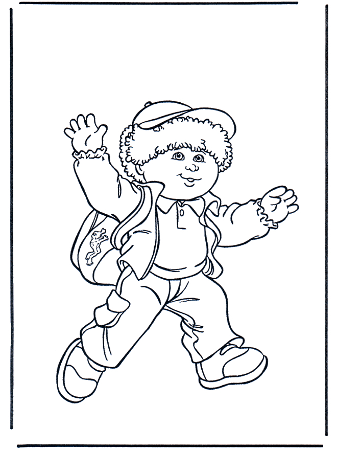 Garçon Avec Sac - Coloriages Enfants avec Coloriage Garcon