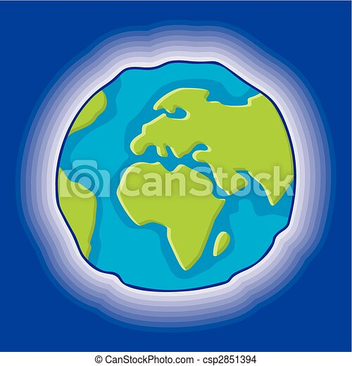 Globe Terre, Vecteur, Icône. Style, Simple, Globe, Icône à Dessin Terre