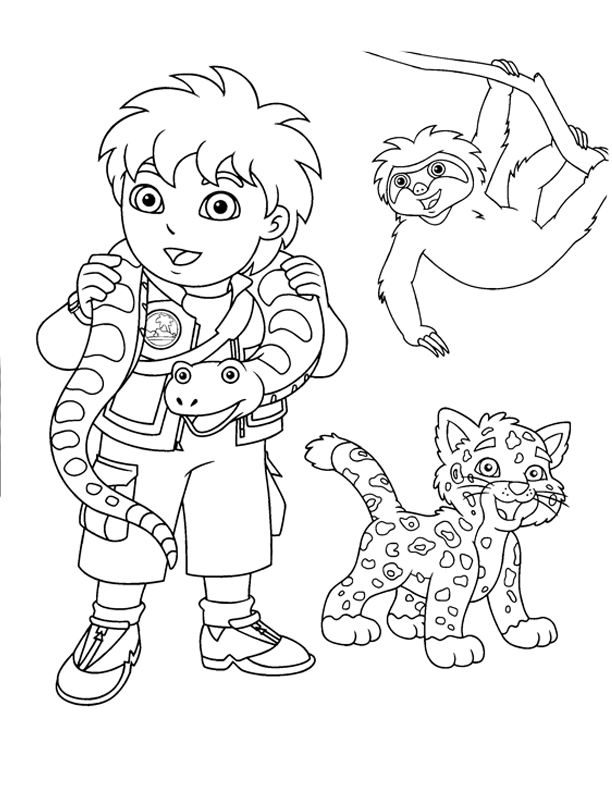 Go Diego Go Para Colorear, Pintar E Imprimir serapportantà &amp;amp;amp;É Go Dessin,