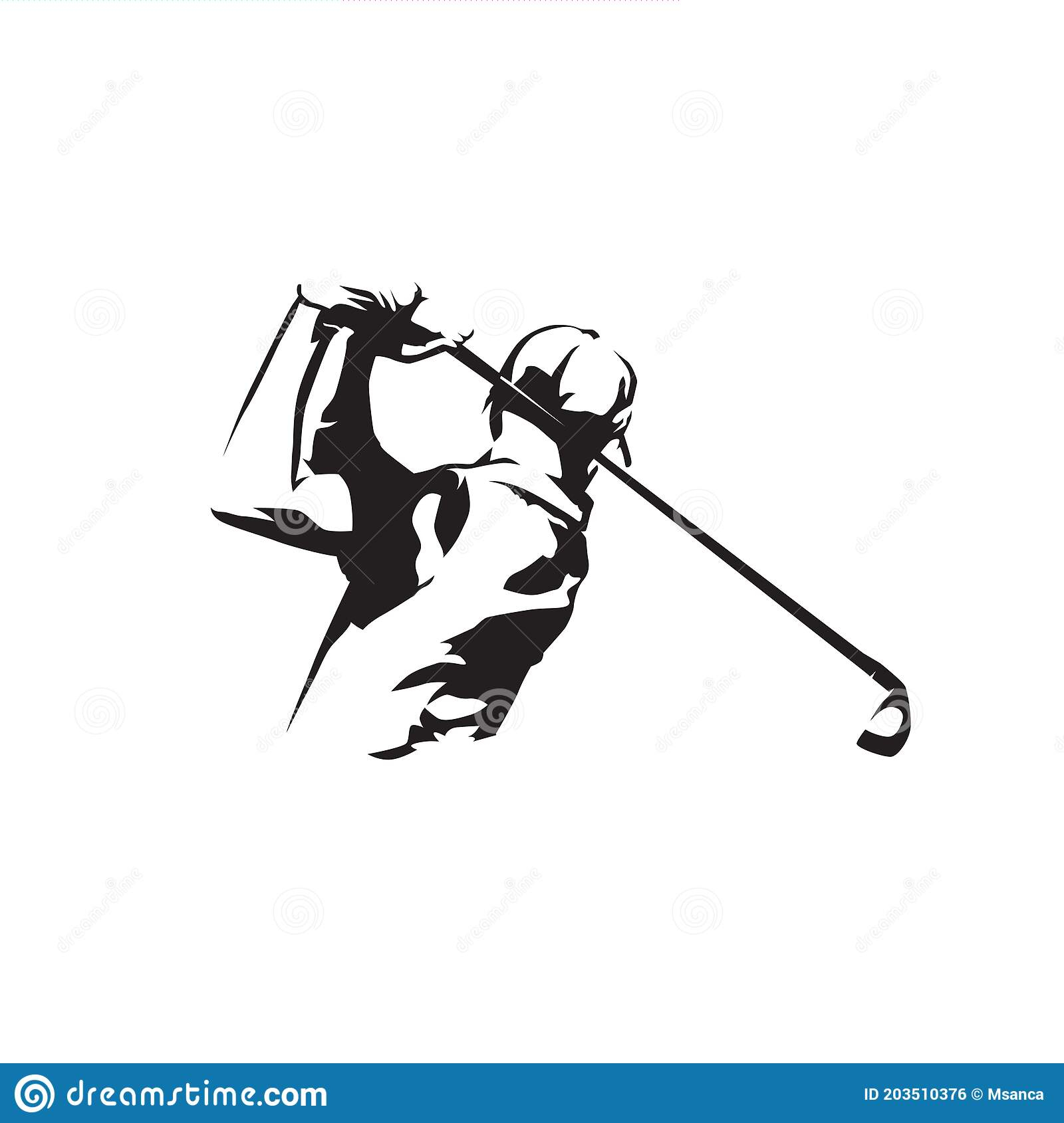 Golf Player Logo, Isolated Vector Silhouette. Golf Swing intérieur Golf 7 Dessin