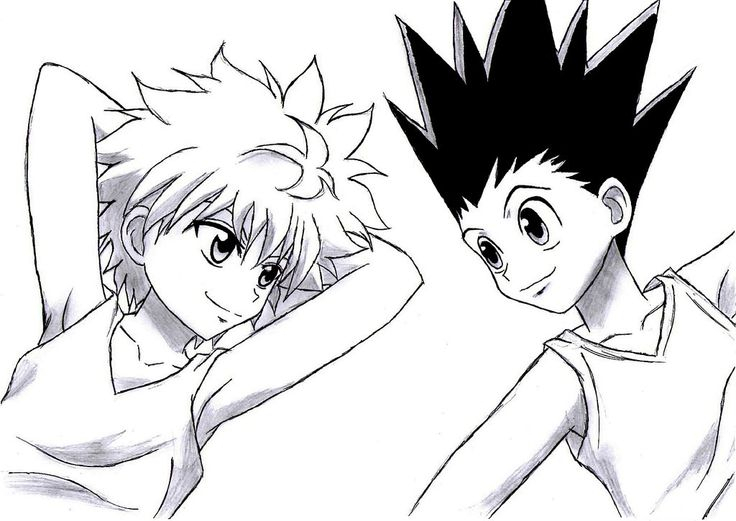 Gon_And_Killua___Hunter_X_Hunter_By_Carolinachaves-D78Luhf dedans Coloriage Hisoka Dessin