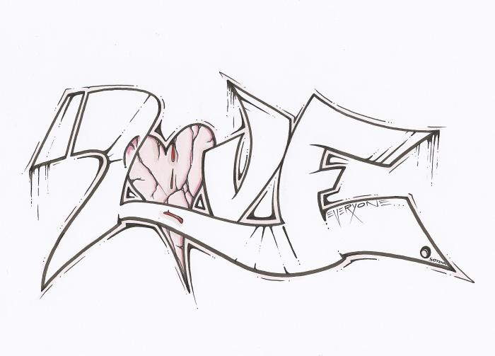 Graffiti Love | Best Graffitianz avec Dessin I Love You 3D,