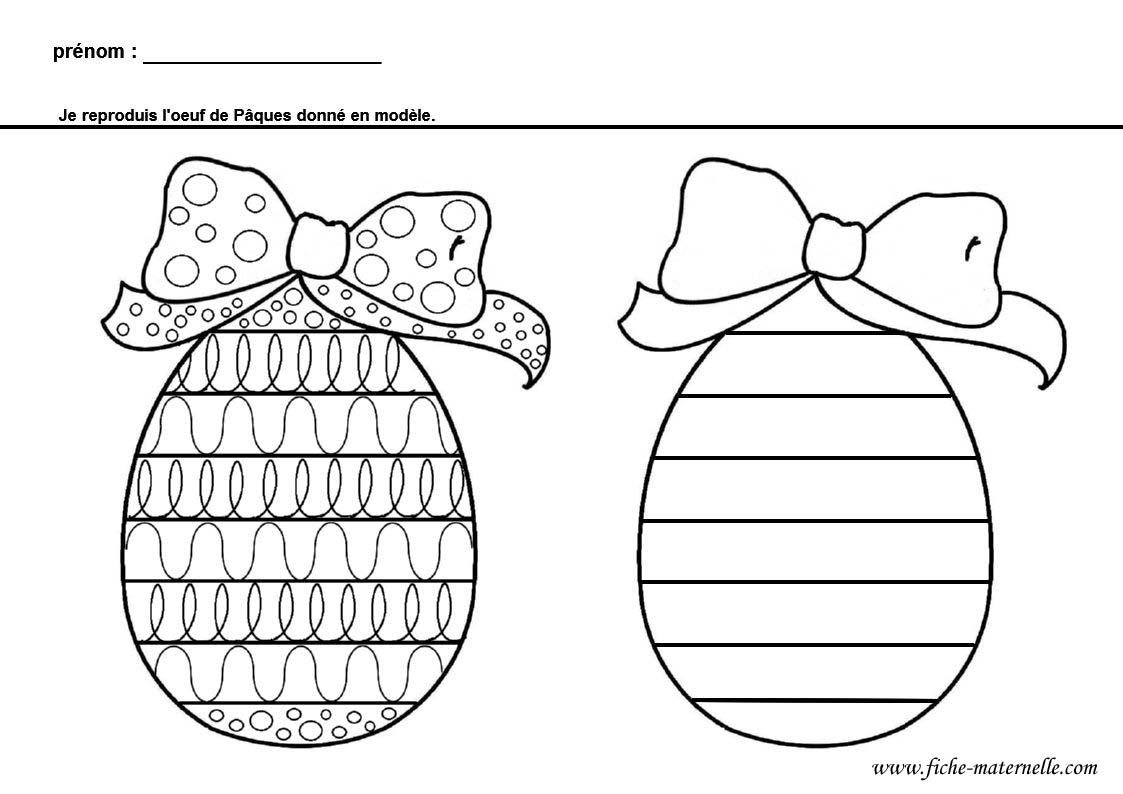 Graphisme Autour D&amp;#039;Un Oeuf De Pâques Gs Et Ms concernant Coloriage De Graphisme