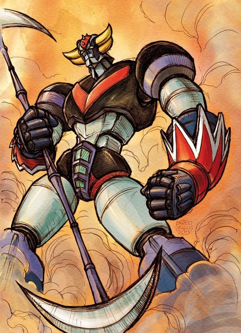 Grendizer - Sketch 2 By Enricogalli.deviantart On à Mazinger Z Dessin