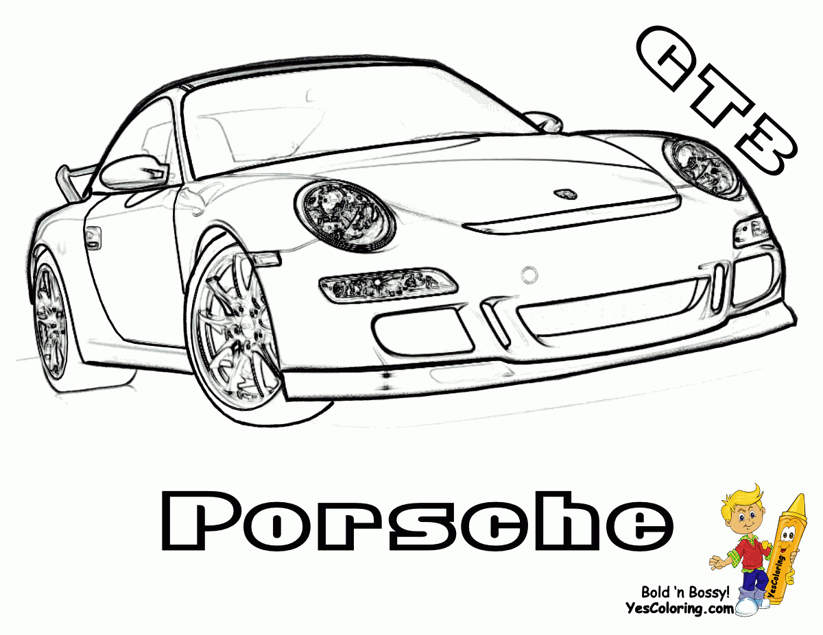 Gusto Porsche Car Coloring Pages | 911 Gt3 | 25 Free Coloring intérieur Coloriage 911