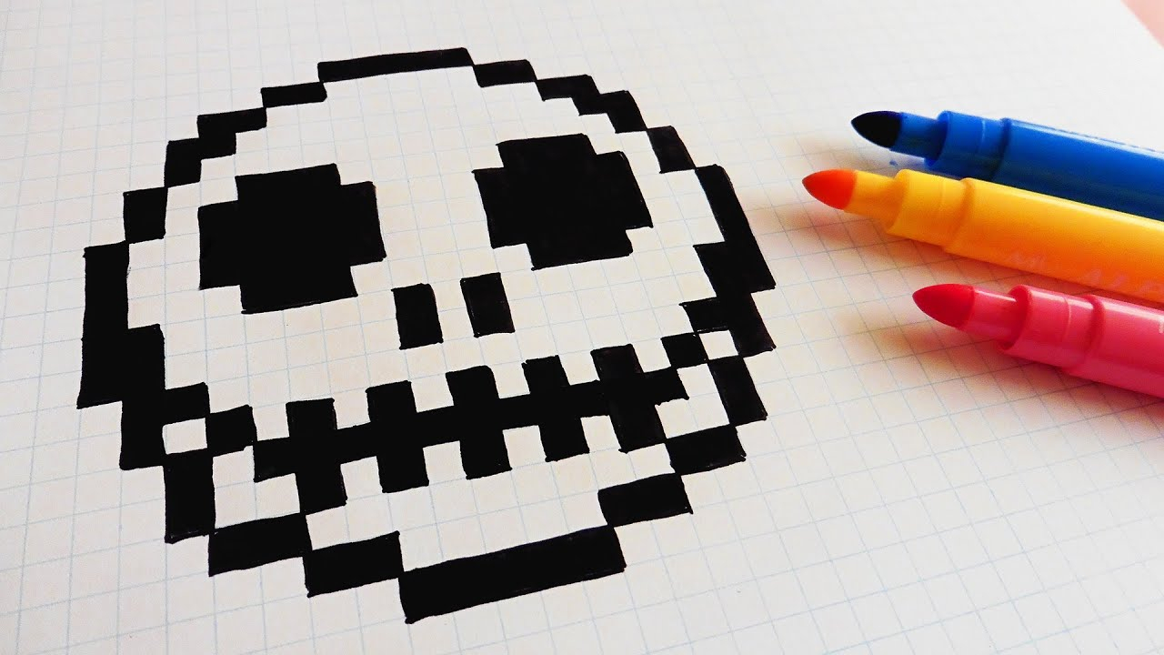 Handmade Pixel Art - How To Draw Jack Skellington # tout Dessin Pixel Art