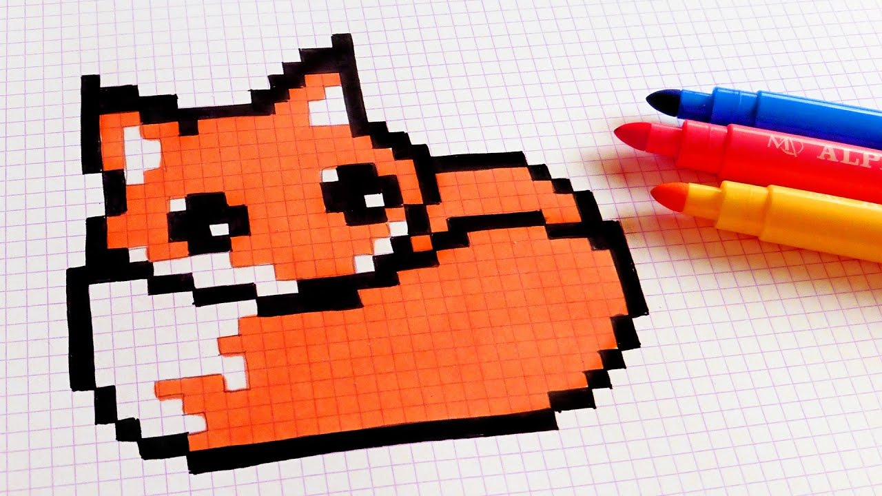 Handmade Pixel Art - How To Draw Kawaii Fox #Pixelart serapportantà Dessin Pixel Art